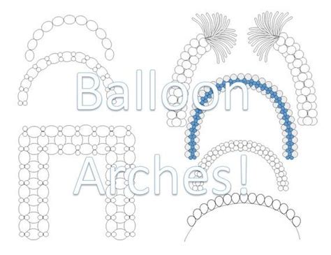 Digital Files Containing Balloon Arch Templates Different Styles Of