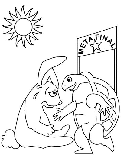 Dibujos De La Liebre Y La Tortuga Para Colorear