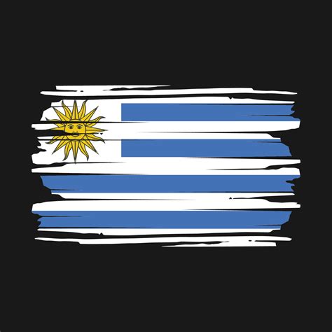 Uruguay Flag Brush Vector 20527169 Vector Art At Vecteezy