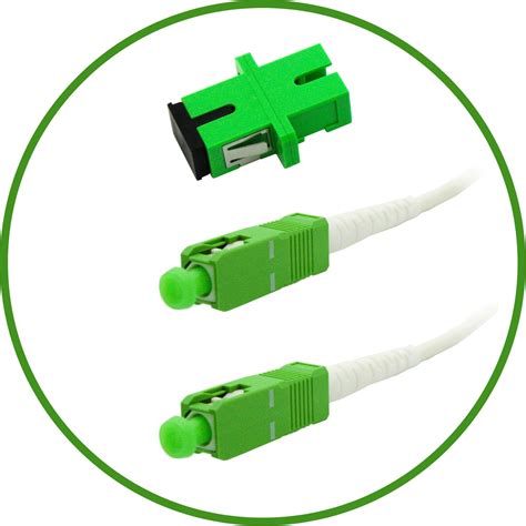 Buy Fibershack White Sc Apc Fiber Optic Internet Cable Ft M