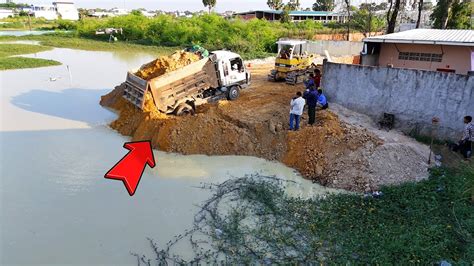 Unexpected Dump Truck Have Accident While Transport Soil To Operation