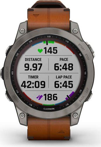 Garmin Fenix Sapphire Solar Titanium Chestnut Leather Ab