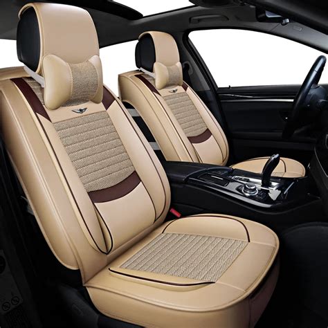 Buy Deluxe Pu Leather Front And Back Auto Universal Car Seat Covers Automotive