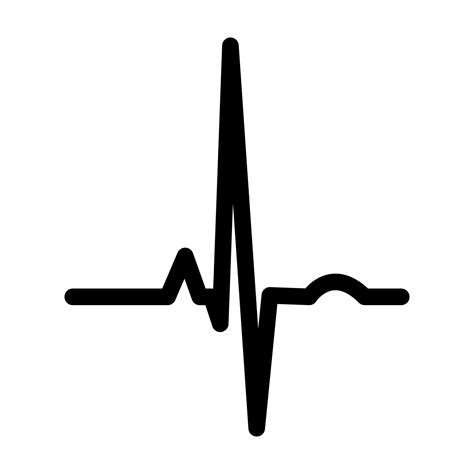 Heart Rhythm Ekg Black Icon Vector Art At Vecteezy