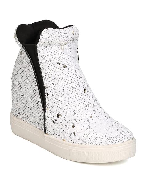 Cape Robbin Gb Women Sequin High Top Hidden Wedge Sneaker Walmart