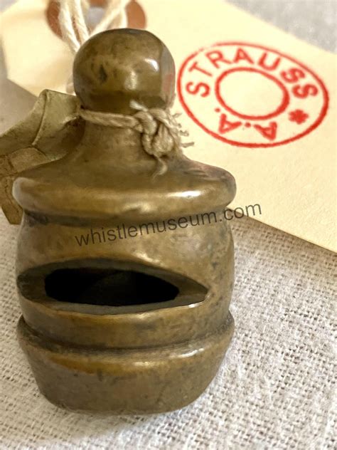 18th* Century Round Whistle Cast Brass, Sheffield Fipple. – Whistle Museum