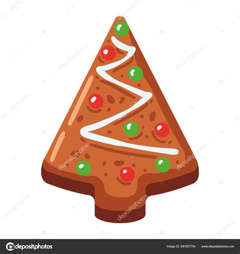 Christmas Cookie Tree Illustration Isolated Stock Vector By ©jemastock