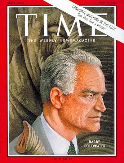 TIME Magazine Cover Sen Barry Goldwater June 14 1963 Congress