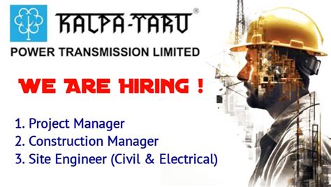 Kalpataru Projects International Ltd Vacancy For Substation Projects