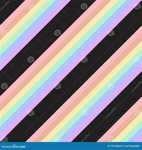 Rainbow Stripe Seamless Pattern Background In Diagonal Style Stock Vector Illustration Of