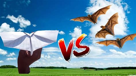 Original Vs Modified Paper Bats Flapping Wings Flying Comparison And