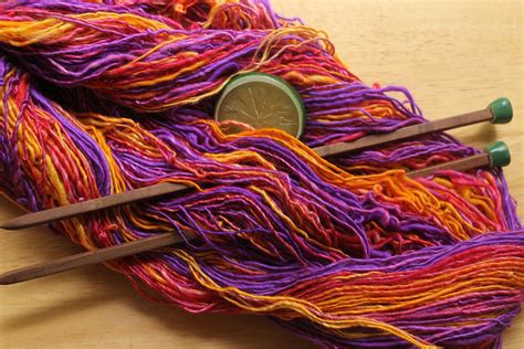 Superwash Merino Yarn Merino Cashmere Yarn Purple And Gold Yarn