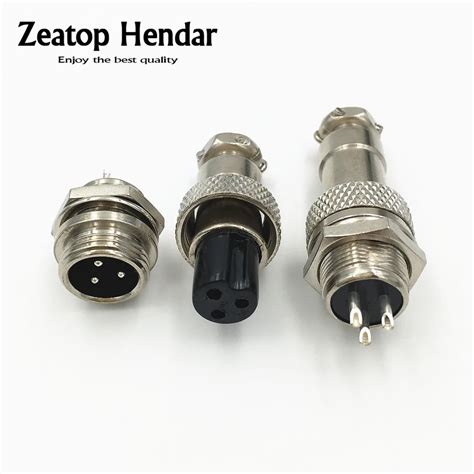 50 Set GX 12 3 Pin XLR Male Female 12mm Audio Cable Adapter Chassis