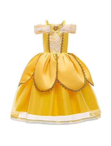 Buy Myrisam Girls Belle Princess Dress Beauty And The Beast Costume