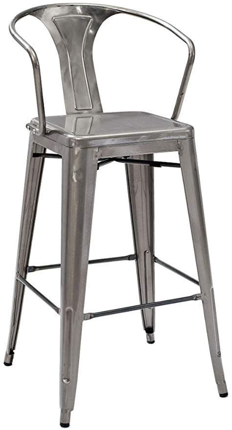 Crosley Furniture Cf500730 Ga Amelia Metal Cafe Barstool With Back