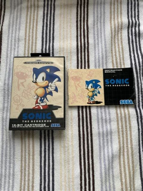 SONIC THE HEDGEHOG Sega Mega Drive En boîte Testé et fonctionnel