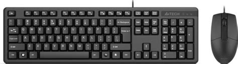 Комплект клавиатура и мышь проводной A4Tech KK-3330 USB, черный купить ...