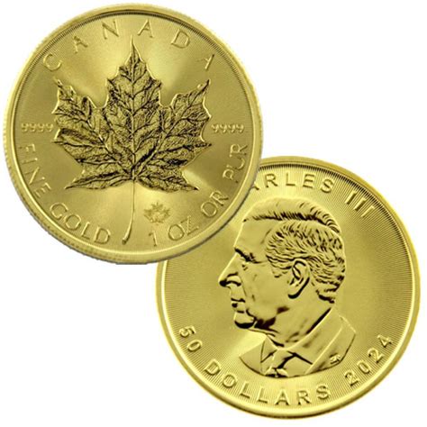 1 Oz Gold Kanada Maple Leaf 2024 Welt Der Numismatik