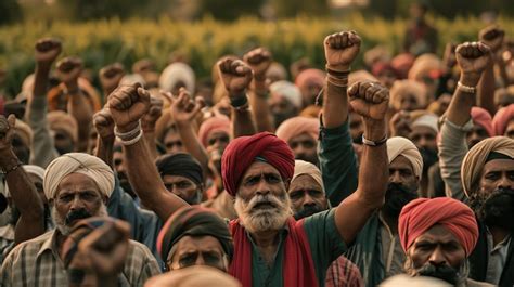 Agricultural Farmers Protest In India Premium Ai Generated Image