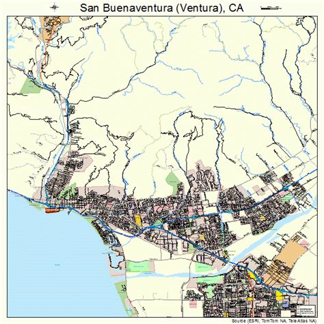 San Buenaventura (Ventura) California Street Map 0665042