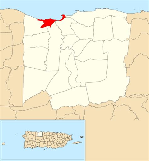 Image: Arecibo barrio-pueblo, Arecibo, Puerto Rico locator map