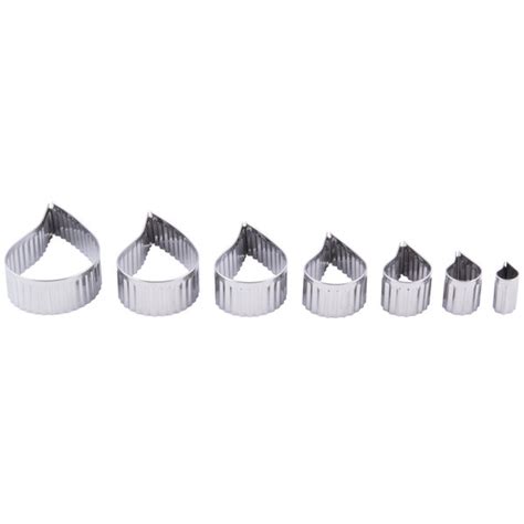 Ateco Piece Stainless Steel Fluted Comma Cutter Set