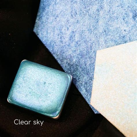 Акварель Tintura блестящая хамелеон Чистое небо - Clear sky, полукювета ...