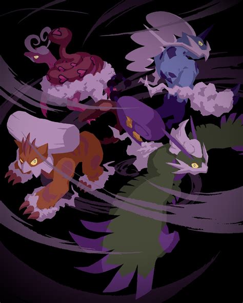 Thundurus Tornadus Landorus Thundurus Landorus And 3 More Pokemon Drawn By Kasai