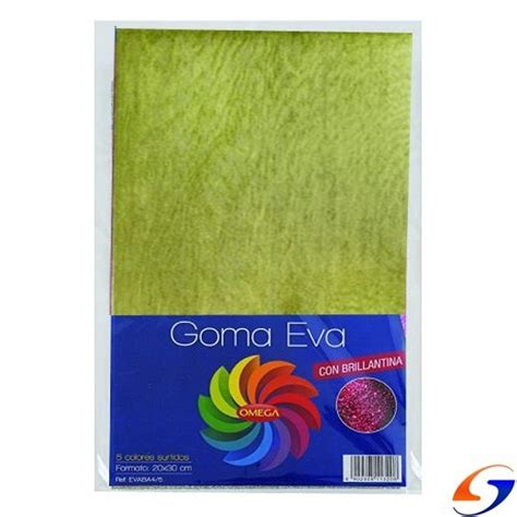 GOMA EVA METALIZADA A4 PACK X5 PAPELERIA