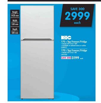 Kic L Top Freezer Fridge Offer At Makro