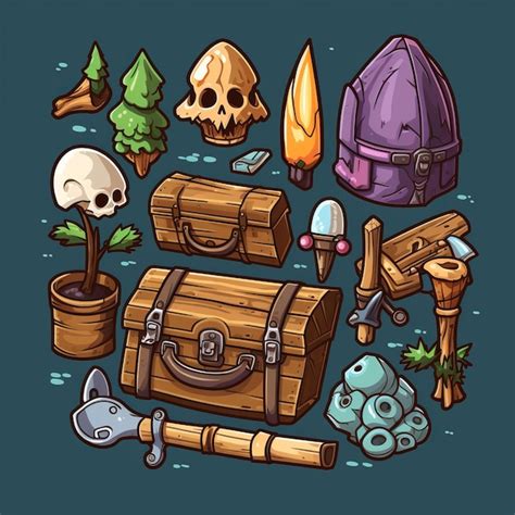 Premium Photo Enchanting Rpg Loot Icons Captivating Vector Illustrations