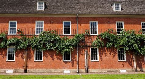 Red Brick House Village Classical Stock Image - Image of house ...