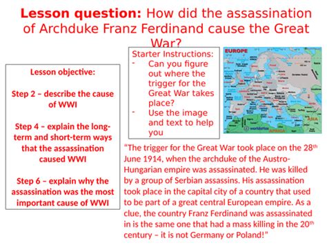 Assassination Of Archduke Franz Ferdinand Teaching Resources