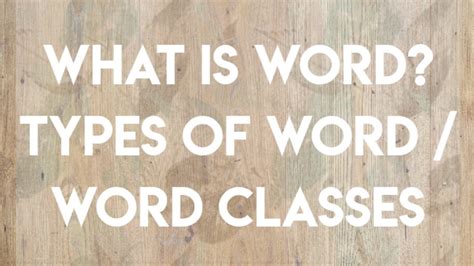 What Is Word Types Of Word Word Classescolorful English With Asif