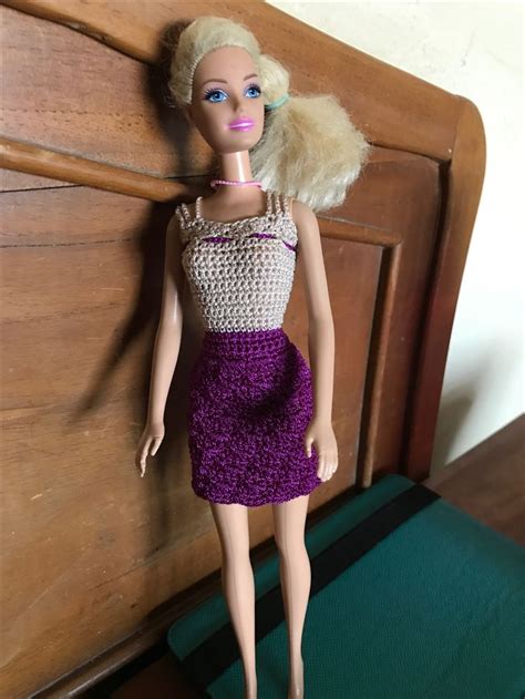 Pin En Barbie Crochet Dresses Vestido