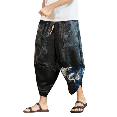 WEAIXIMIUNG Mens Cargo Pants Baggy Mens Summer Clothes New Ice Silk