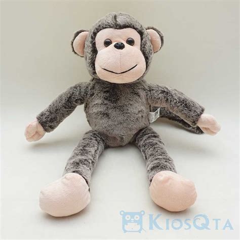 Jual Boneka Monyet Lucu Monkey Tangan Kaki Panjang Abu Abu Medium