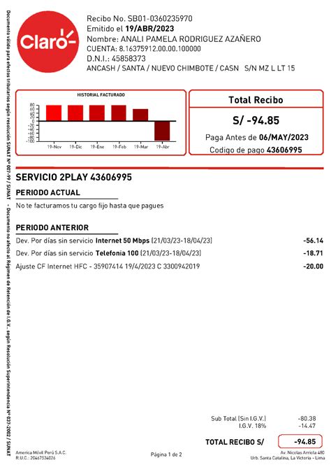 SB01 0360235970 Espero les sirva Página 1 de 2 Recibo No SB01