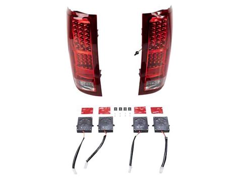 Silverado 2500 Led Tail Lights Chrome Housing Red Clear Lens 07 14 Silverado 2500 Hd Free