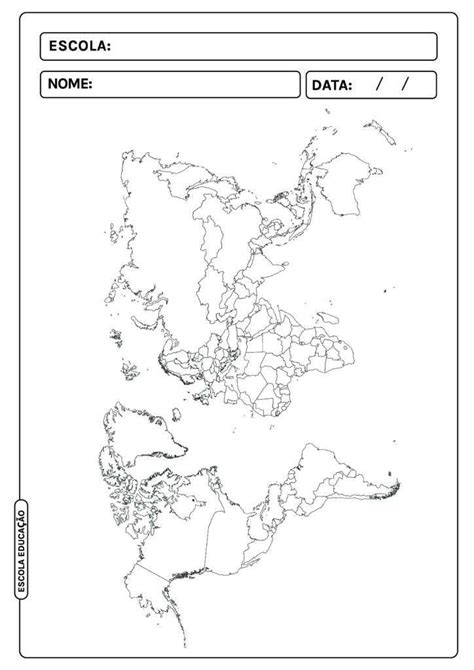 Mapa M Ndi Para Colorir Escola Educa O