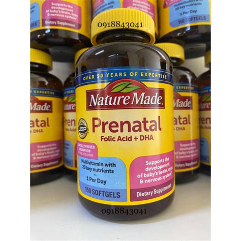 Nature Made Prenatal Folic Acid Dha Multivitamin For Pregnant Women 150 American Tablets