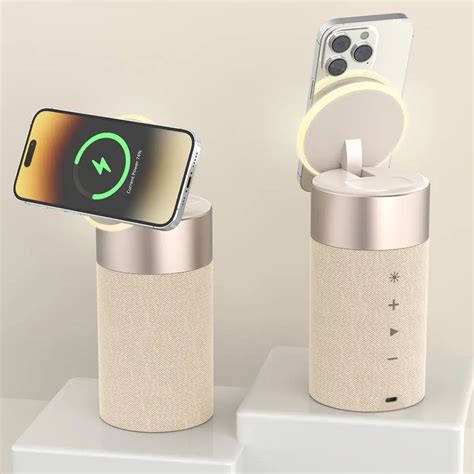 Portable Bluetooth Speaker Wireless Charger Magsafe Power Bank Lamp Evolved Chargers