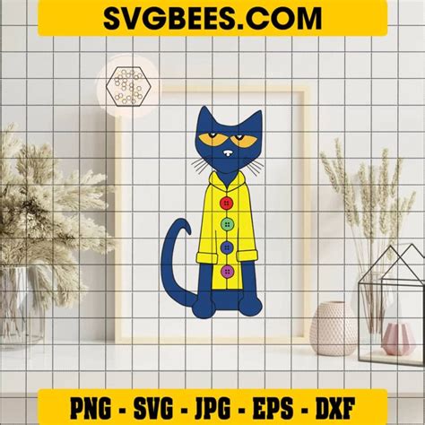 Pete The Cat SVG PNG JPG Files - SVGbees