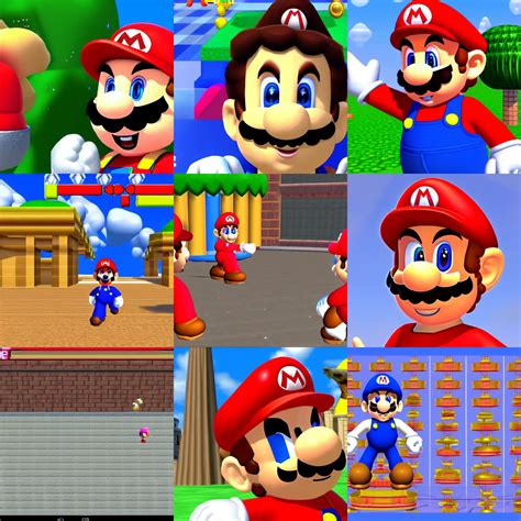 Mario 6 4 Head Screenshot Stable Diffusion Openart