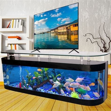 COD European Style TV Cabinet Fish Tank Living Room Floor To Ceiling