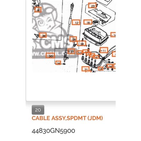 Jual 44830 Gn5 900 Original Nos Cable Speedometer Kabel Kilometer Honda