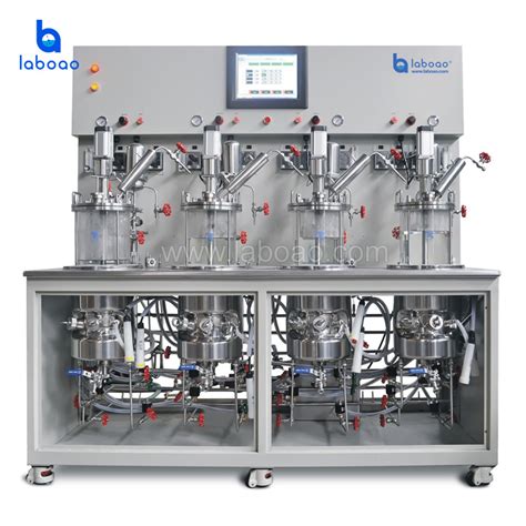 Laboao In Situ Sterilization Four Conjoined Glass Bioreactor China