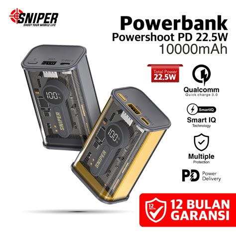 Sniper Powerbank Powershoot Pd Mx01 22 5w Fast Charging 10000mah Sniper Indonesia Official