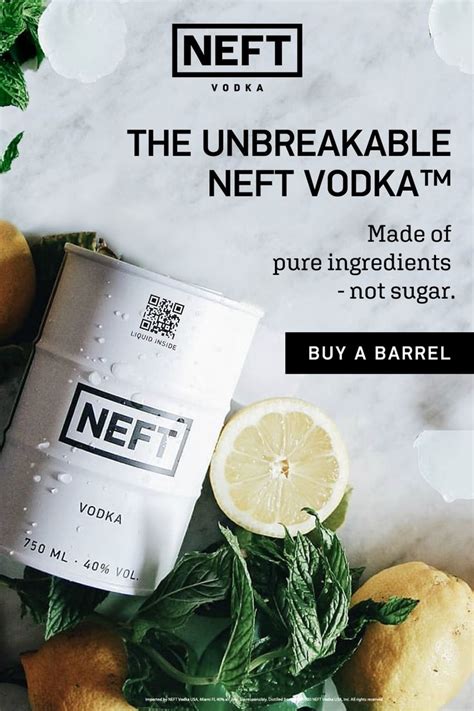 NEFT Ultra-Premium Vodka™ | Alcohol recipes, Mixed drinks recipes ...