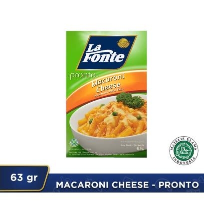 Jual LA FONTE MACARONI AND CHEESE INSTANT KEMASAN 63GR Shopee Indonesia